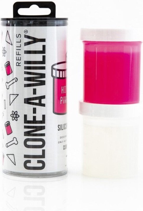 Clone A Willy Refill Glow in the Dark Hot Pink Silicone