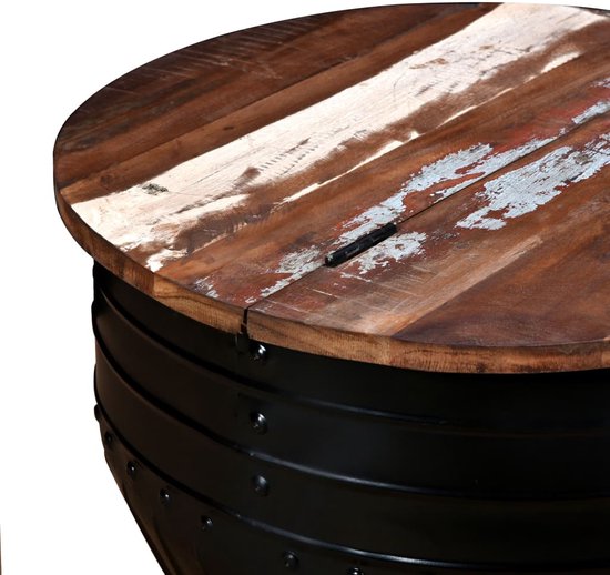 Furniture Limited - Table basse en forme de tonneau en bois massif ...