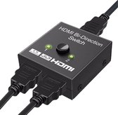 Répartiteur HDMI, boîtier de Switch bidirectionnel à 2 sorties 1 port d'entrée 2 Portes de sortie Le Hub HDMI prend en charge HD 4K 3D 1080P Compatible avec les PC, HDTV, lecteur Blu- Ray, Fire Stick, TV Box, Xbox, PS3, PS4, PS5