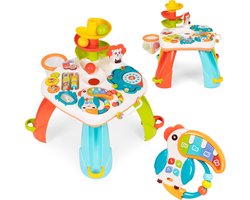 Activiteitentafel - speeltafel baby - 46x46x51 cm - met afneembaar speelgoed