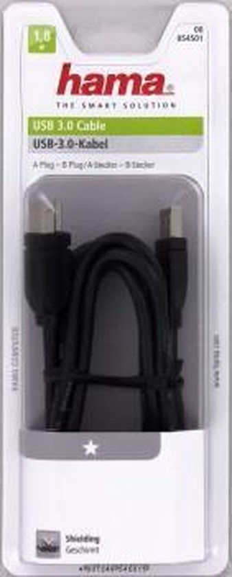 Hama Usb 3.0 Cable A-B 1.80M