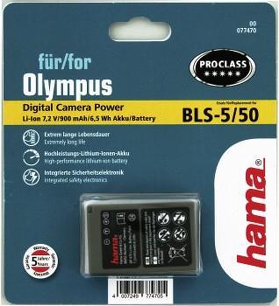 digibuddy Ersatz für Olympus BLS-5/BLS-50 1100 mAh ab 11,99
