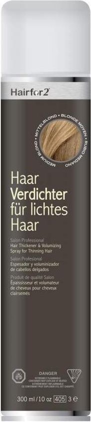 Hairfor2 Haarverdichtungsspray 3er Pack Dunkelblond - Volumen Für Dünnes Haar