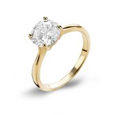 Twice As Nice Ring in 18kt verguld zilver, solitaire 8 mm 50