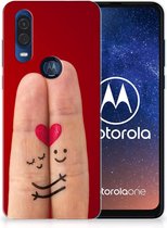 Motorola One Vision Silicone Back Cover Liefde