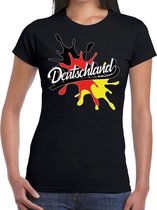 Deutschland/Duitsland t-shirt spetter zwart voor dames S