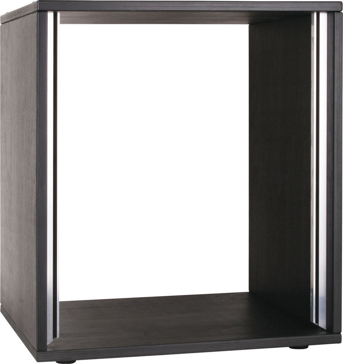 MUSIC STORE Studiorack 12HE berk MP bouwpakket, zwart gelakt, recht - Studio racks