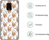 Geschikt voor Xiaomi Redmi Note 9 Pro hoesje - Patronen - Hond - Corgi - Jongens - Meisjes - Kinderen - Kids - Siliconen Telefoonhoesje