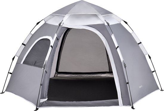 Tent Nybro automatisch 240x205x140 cm grijs