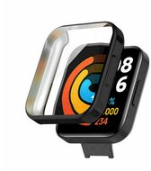 Strap-it TPU case - zwart bescherm hoesje geschikt voor Redmi Watch 2 Lite - zwarte beschermhoes voor Redmi Watch 2 Lite