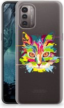 Mobiel Case Nokia G21 | G11 GSM Hoesje Doorzichtig Cat Color