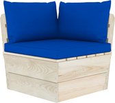 Bankkussens pallet 3 st stof blauw