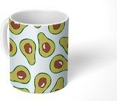 Mok - Koffiemok - Avocado - Patronen - Groenten - Mokken - 350 ML - Beker - Koffiemokken - Theemok