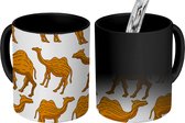 Magic Mug - Photo on Warmth Mugs - Coffee Mug - Camel - Wood - Patterns - Magic Mug - Cup - 350 ML - Tea Mug - Sinterklaas decoration - Handout gifts for children - Shoe present Sinterklaas
