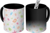 Magische Mok - Foto op Warmte Mokken - Koffiemok - Schelpen - Sterren - Zee - Design - Magic Mok - Beker - 350 ML - Theemok