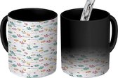 Magische Mok - Foto op Warmte Mokken - Koffiemok - Veer - Pijl - Patronen - Pastel - Regenboog - Magic Mok - Beker - 350 ML - Theemok