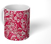 Mok - Koffiemok - Roze - Bandana - Meisjes - Patronen - Mokken - 350 ML - Beker - Koffiemokken - Theemok