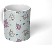 Mok - Koffiemok - Unicorn - Patronen - Kind - Mokken - 350 ML - Beker - Koffiemokken - Theemok