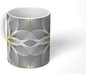 Mok - Koffiemok - Patronen - Goud - Bloemen - Mokken - 350 ML - Beker - Koffiemokken - Theemok