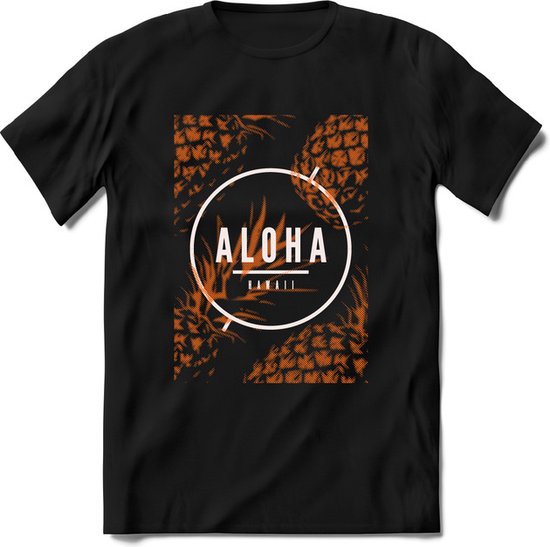Aloha Hawaii | TSK Studio Zomer Kleding  T-Shirt | Oranje | Heren / Dames | Perfect Strand Shirt Verjaardag Cadeau Maat S