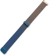 Milanees Smartwatch bandje - Geschikt voor  Samsung Galaxy Watch Milanese band 46mm - blauw/goud - Strap-it Horlogeband / Polsband / Armband