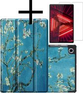 Lenovo Tab M10 FHD Plus Hoesje Case Hard Cover Hoes Book Case + Screenprotector - Bloesem