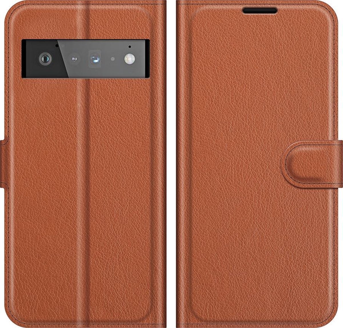 Mobigear Telefoonhoesje geschikt voor Google Pixel 6 Pro Hoesje | Mobigear Classic Bookcase Portemonnee | Pasjeshouder voor 3 Pasjes | Telefoonhoesje voor Pinpas / OV Kaart / Rijbewijs - Bruin