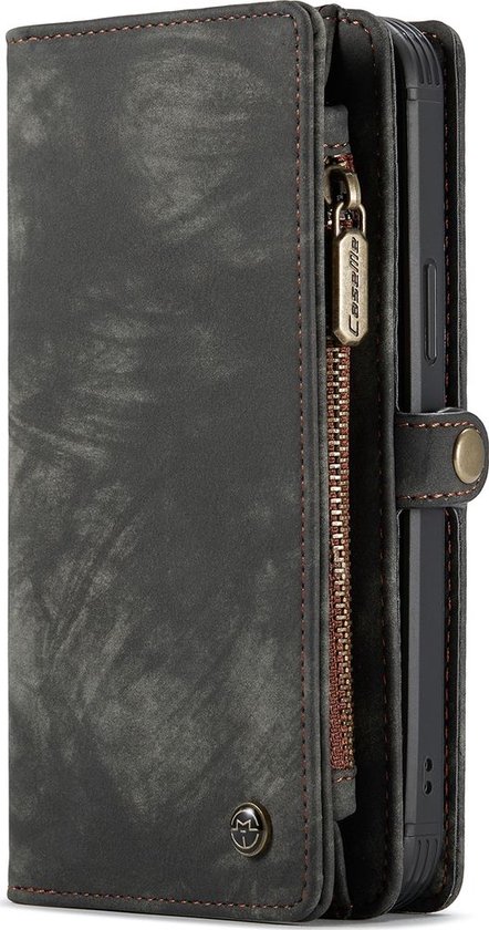 JVS Products iPhone 12 hoesje - Backcover - Pasjeshouder - Portemonnee - Kunstleer - Lichtblauw