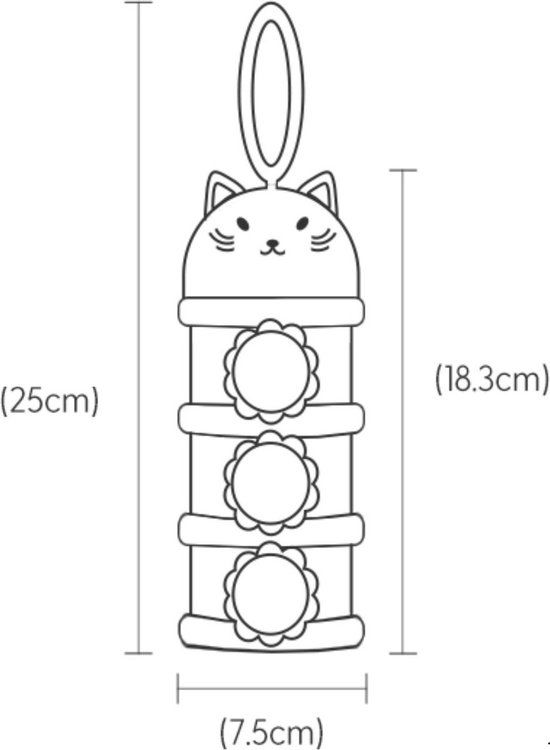 HSXL - Melkpoeder Doseerdoosjes - Melkpoeder Toren - BPA Vrij - 3 Compartimenten - Groen - Kraamcadeau - Bewaarbakjes Babyvoeding - Dispenser - Poedertoren - Melkpoeder Bewaardoos - Babyvoeding Bewaarbox - Reisbox van H&S — afbeelding 2