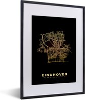 Fotolijst incl. Poster - Plattegrond - Kaart - Stadskaart - Eindhoven - 30x40 cm - Posterlijst