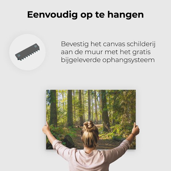 Artaza - Peinture Sur Toile - Sentier Dans La Forêt - 90x60 - Photo Sur Toile - Impression Sur Toile