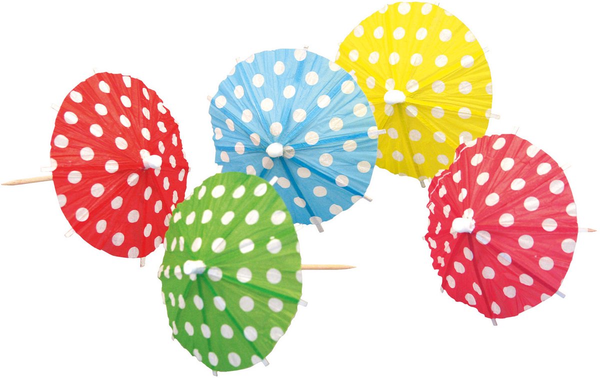 Amscan Cocktailprikkers Parasol 10 Cm Hout Bruin 10 Stuks