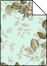 Proefstaal Origin Wallcoverings behang rozen zeegroen - 326143 - 26,5 x 21 cm