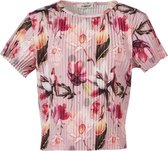 Meisjes plisse shirt korte mouwen - lila | Maat 140/ 10Y