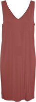 Vero Moda VMFILLI V-NECK SL KNEE DRESS - Marsala Red