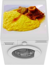 Wasmachine beschermer mat - Een bord risotto met ossobuco - Breedte 55 cm x hoogte 45 cm