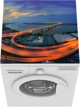 Wasmachine beschermer mat - Vietnam - Brug - Water - Breedte 60 cm x hoogte 60 cm