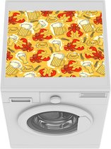 Wasmachine beschermer mat - Oktober - Bier - Kreeft - Patronen - Breedte 55 cm x hoogte 45 cm