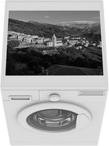 Wasmachine beschermer mat - Corsica - Zwart - Wit - Huis - Breedte 55 cm x hoogte 45 cm