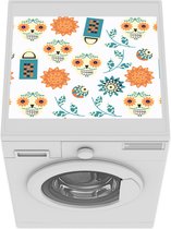 Wasmachine beschermer mat - Patronen - Skull - Bloemen - Breedte 55 cm x hoogte 45 cm