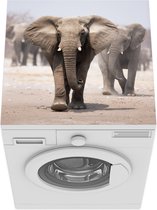 Wasmachine beschermer mat - Olifant - Poten - Stof - Breedte 60 cm x hoogte 60 cm