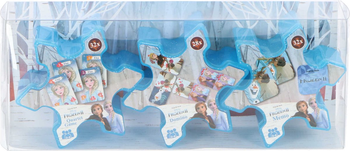 Disney Frozen 2 Spellenset Junior Karton Blauw 3-delig - 5949043763105