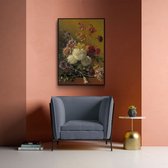 Walljar - Van Os - Hartvormige Bloemen - Muurdecoratie - Plexiglas schilderij