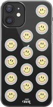 xoxo Wildhearts case voor iPhone 12 - Smiley Double Yellow - xoxo Wildhearts Transparant Case