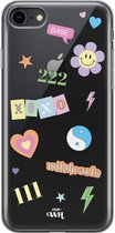 xoxo Wildhearts case voor iPhone 7/8 SE - Wildhearts Icons Colors - xoxo Wildhearts Transparant Case