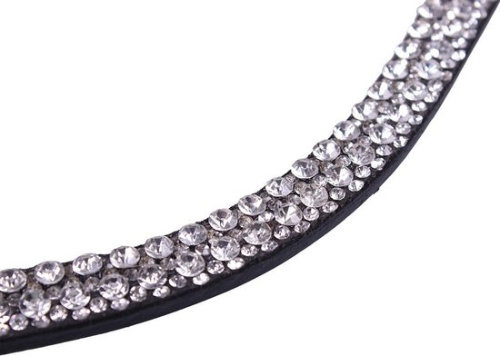HB Showtime Frontriem True Love zwart/goud/glitter online kopen bij . HB-562-zwart/goud De gezelligste ruitersportwinkel van Nederland