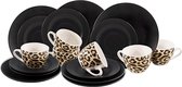 Koffieset Luipaard 18-delig