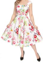 Paradise Rose Dress White . Jurk - Vrouwen Jurk - Dames Jurk