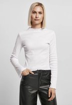 Urban Classics Longsleeve top -M- Rib Turtleneck Wit