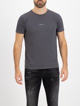 Purewhite -  Heren Regular Fit   T-shirt  - Grijs - Maat XS